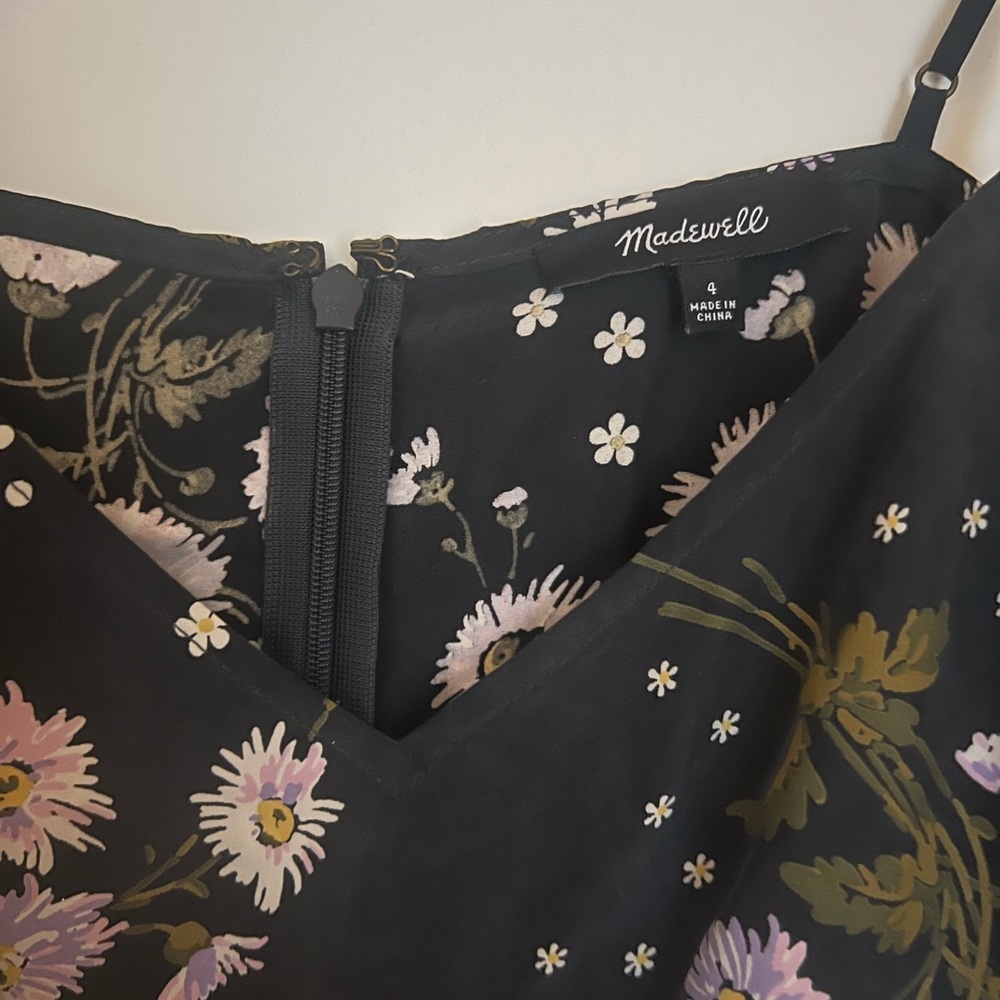 Floral Black Dress